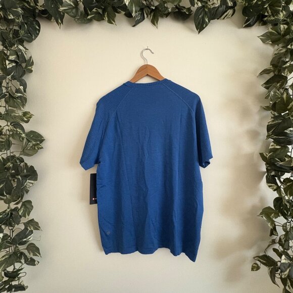 Lululemon Athletic Metal Vent Tech Short Sleeve Pipe Dream Blue NWT Men’s Sz L - Picture 2 of 7